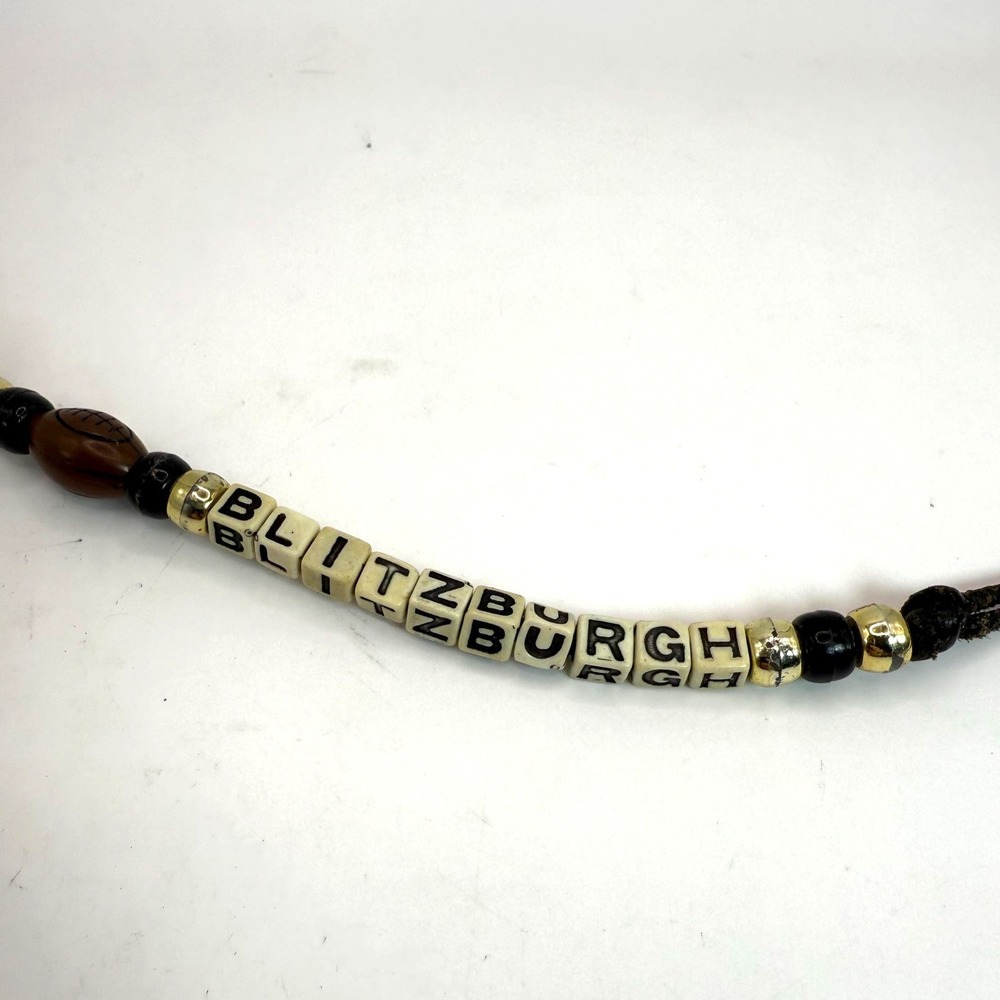 Blitzburgh Beaded Keychain Wristlet – Pittsburgh Football‎ Fan Letter Bead Charm